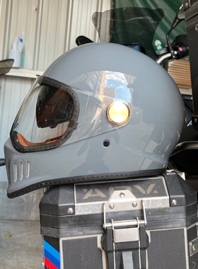 复古摩托车头盔男女全盔双镜漫步者巡航机车3C认证蓝牙槽四季