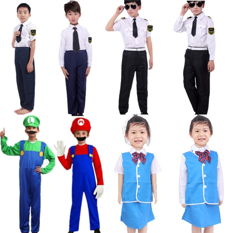 儿童公交司机火车司机演出服男售票员城市公交幼儿园角色表演服装
