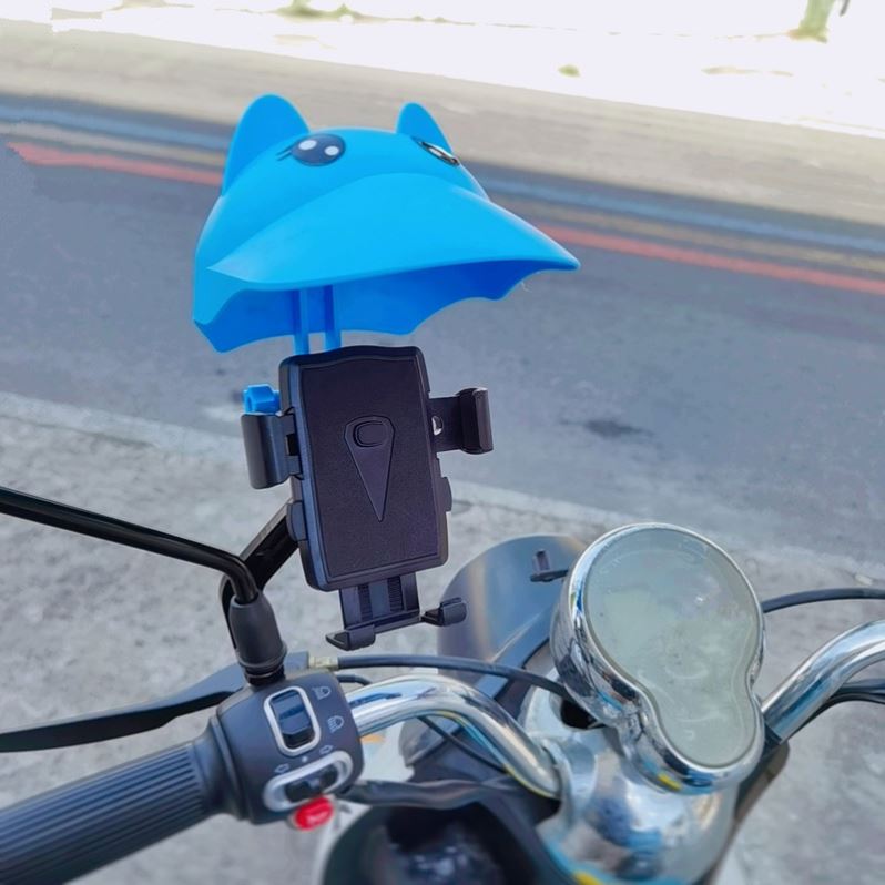 电动车手机防晒防雨罩架头盔罩摩托车骑手电瓶车导航架带头盔遮阳