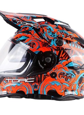 经典TORC双镜片拉力盔ADV头盔DOT ECE认证机车头盔旅行头盔