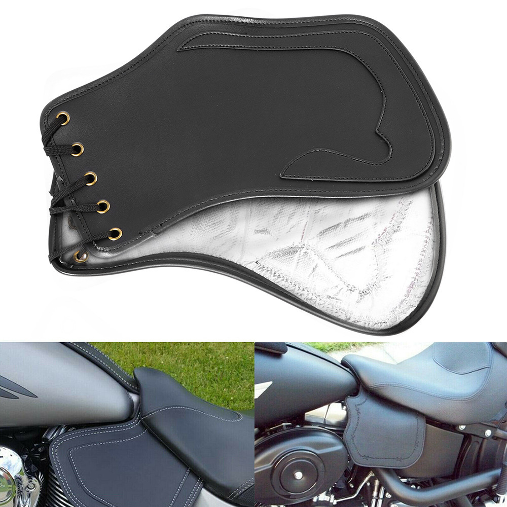 摩托车PU皮革热马鞍护板挡板，用于哈雷旅行街路发动机隔热皮垫