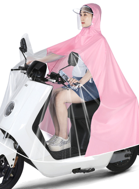 母子亲子电动车雨衣双人摩托电瓶车新款透明女全身防暴雨儿童雨披