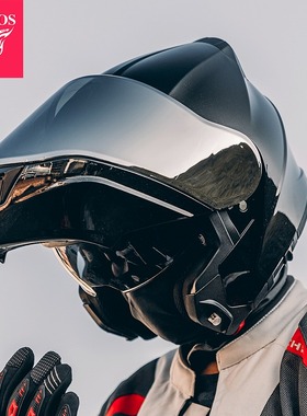 高档VCOROS大码4XL摩托车头盔双镜片揭面盔男女全盔四季安全帽冬