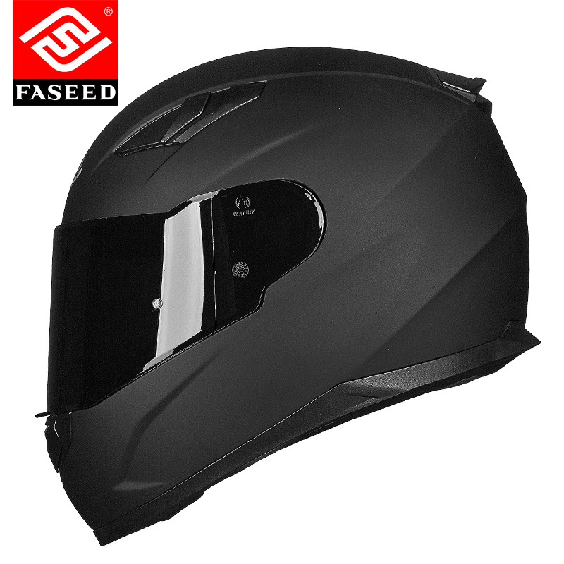 正品FASEED摩托车头盔男女3C认证机车街车四季通用个性全盔灰冬季
