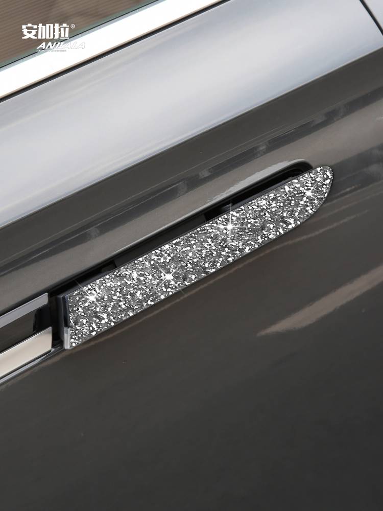 适用于2022款林肯Z 镶钻改装前车标轮毂标叶子板拉手钻石装饰车贴