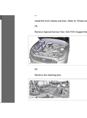 2015-2017年款福特MUSTANG野马2.3T 3.7 5.0 维修手册资料发动机