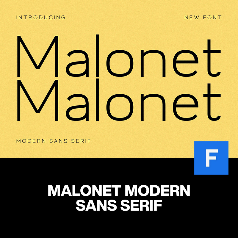 2款Malonet现代简约服装品牌logo广告画册封面标题无衬线英文字体