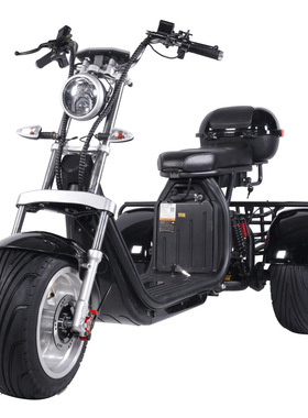 新款三轮哈雷电动车成人电瓶车60V电动摩托车越野代步滑板车锂电