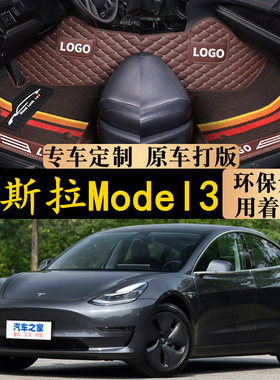 2020款特斯拉Model 3毛豆3专用全包围汽车脚垫原厂配件地毯雪妮丝