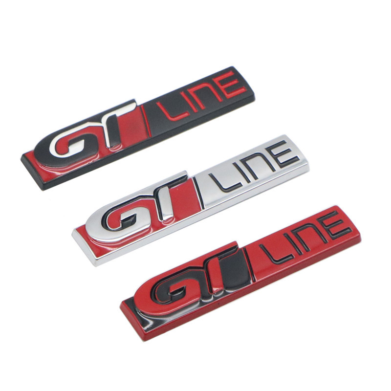 GT LINE车贴车标 GT LINE金属贴 适用于标致雷诺起亚车身侧标改装