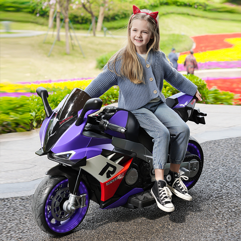 儿童新电动摩托车大号3-15岁男女孩宝宝玩具车可充电两轮摩托跑车