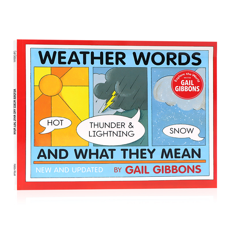 盖尔吉本斯 关于天气的书 新版 英文原版 Weather Words and What They Mean 天文系列 小学STEM英语科学认知启蒙绘本图画书 4-8岁