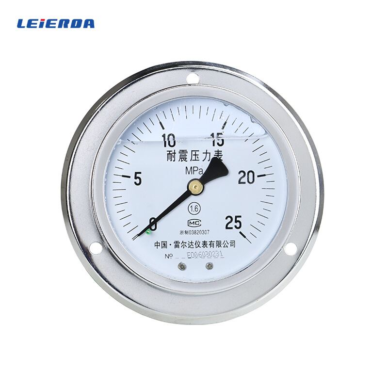 LEIERDA雷尔达轴向耐震压力表YN100ZT负压水压表液压油压气压表1.