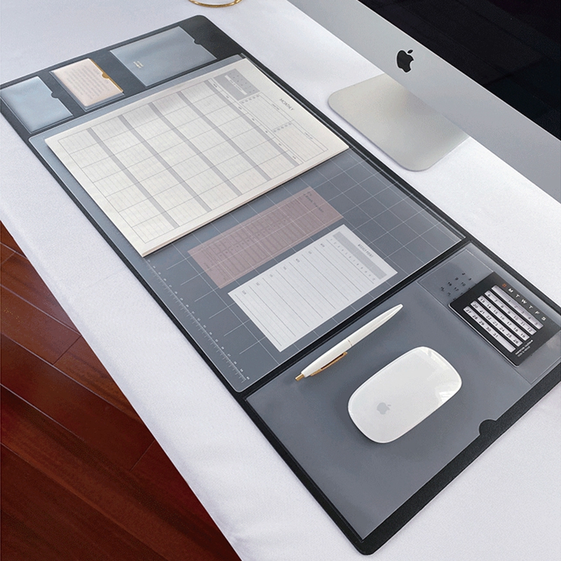 简约办公桌垫ins风多功能防水耐脏 学生计划垫超大皮质电脑鼠标垫
