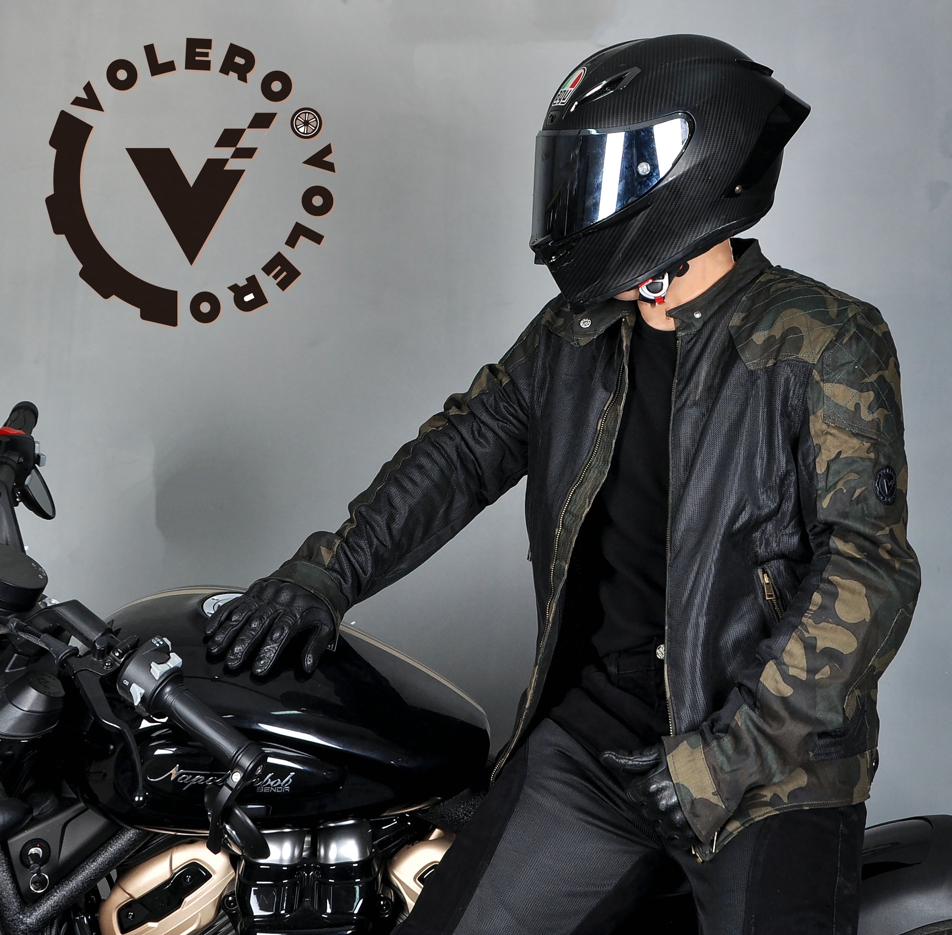 【透气】VOLERO摩托车骑行服男女夏季网眼透气机车防摔夹克赛车服