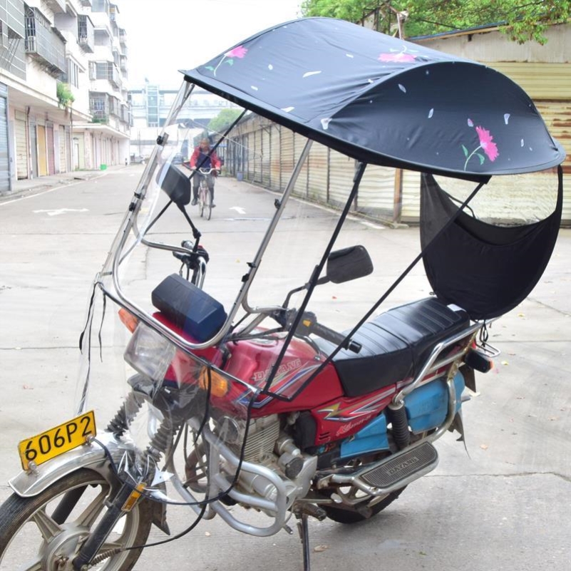 125摩托车装专用雨伞雨棚全包防雨防晒遮阳伞遮雨蓬挡风