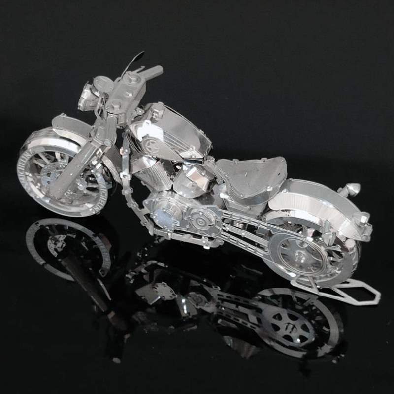DIY成人摩托车拼图玩具手工拼装&立体金属制作3D模型益智