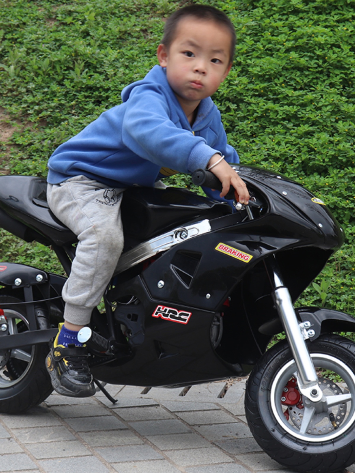 新品新款迷你小型摩托车儿童汽油电动小跑车成人趴车燃油入门级赛