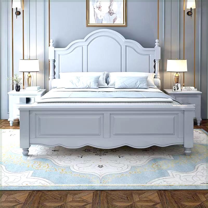美式乡村全实木床现代简约双人床轻奢婚床欧式新款主卧中古实木床