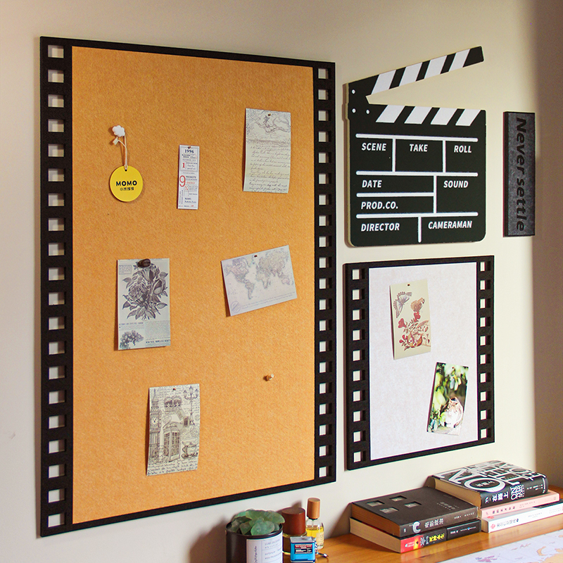 电影主题毛毡墙贴照片墙卡板胶片元素设计家庭酒吧咖啡厅墙面装饰