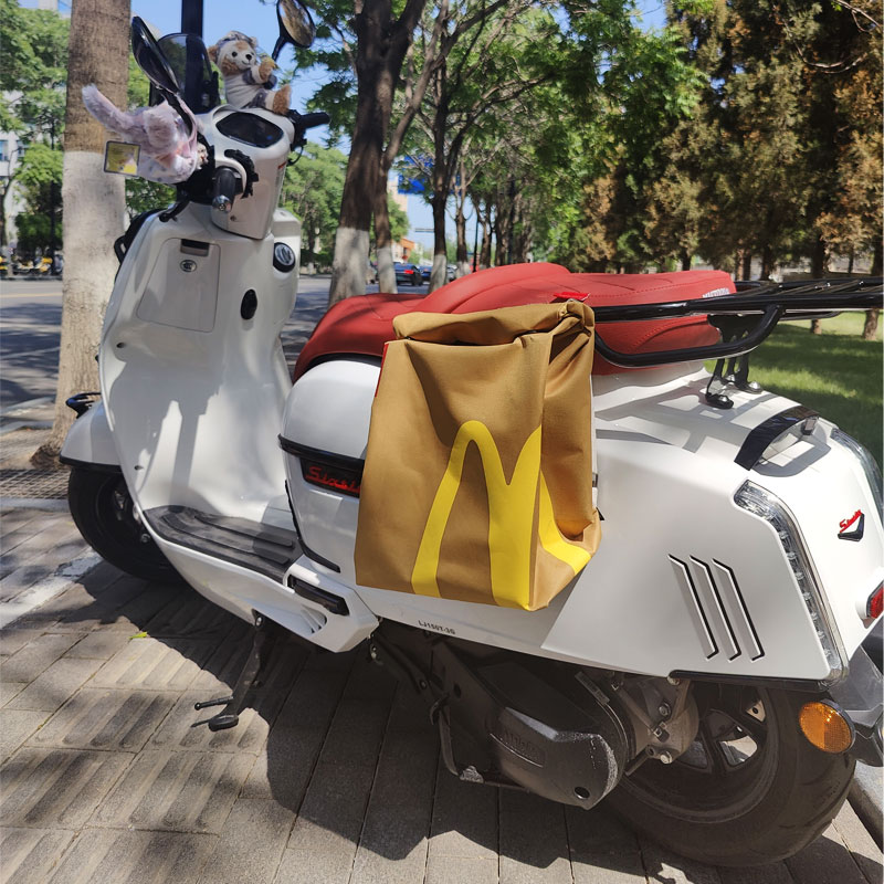 麦当劳踏板摩托车边包侧包电动电瓶车挂物包防水收纳维多利亚150