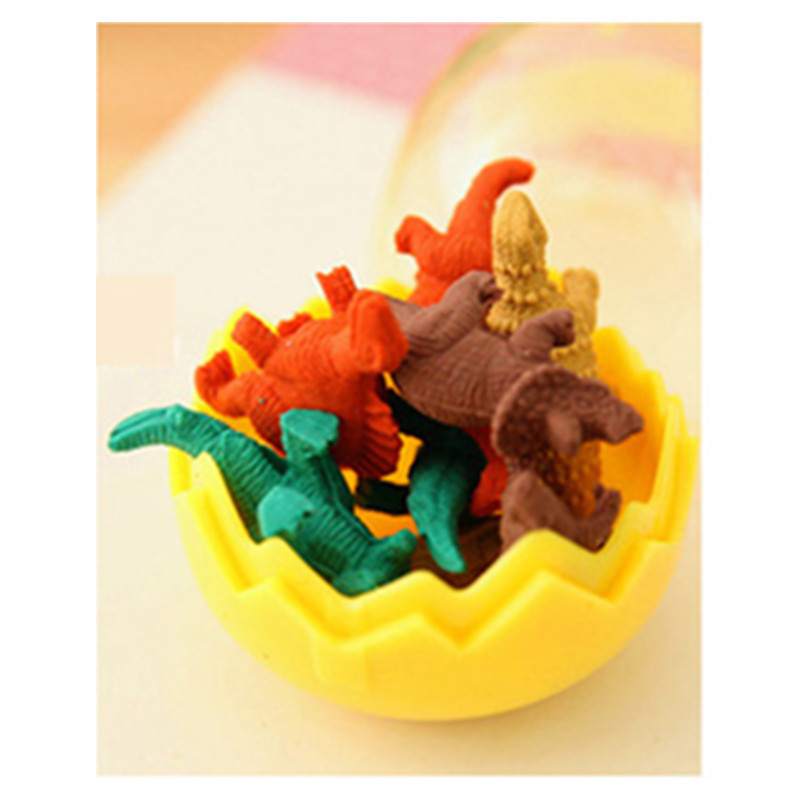 网红Hot 7Pcs/Set Dinosaurio Mini Rubber Eraser Cute Dinosaur