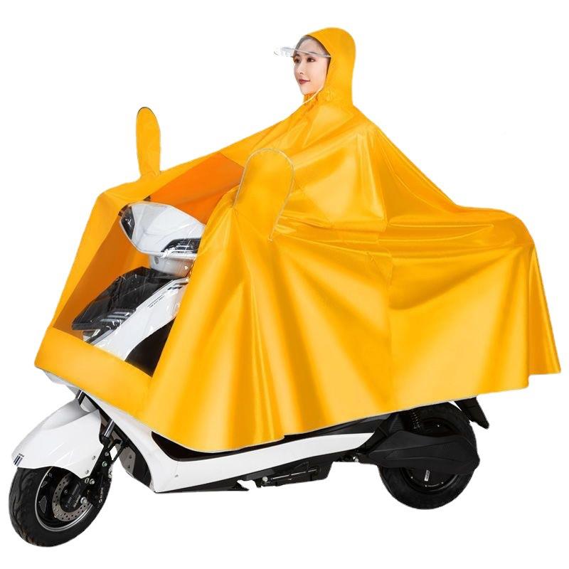 库电瓶车雨衣可看仪表盘电动车摩托自行车雨披加厚男女单双人遮厂