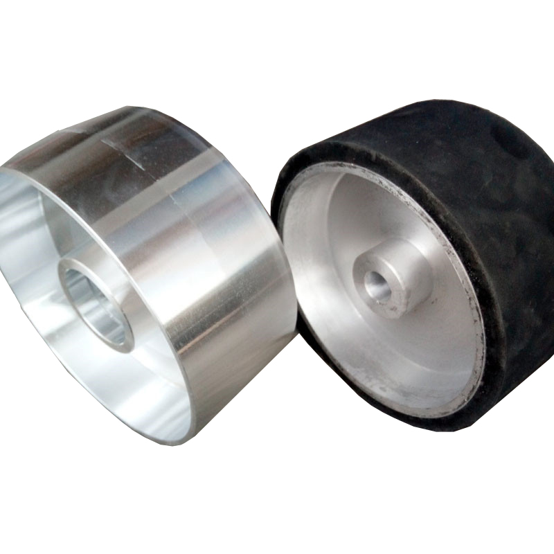 速发金属平面砂光机 三角拉丝机配件 主动轴橡胶轮 从动铝轮组件