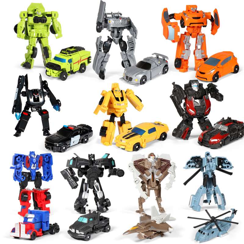 正品变形玩具男童机器人迷你小汽车人小型大全套金刚模型套装男孩