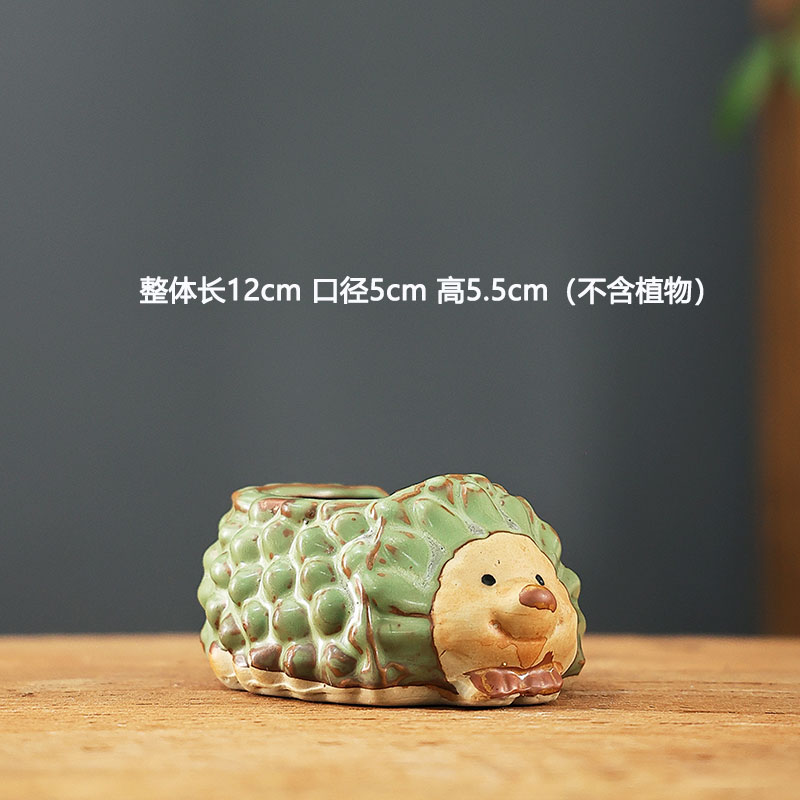 小乌龟可爱多肉花盆手绘创意家用陶土透气动物粗陶陶瓷盆特价清仓