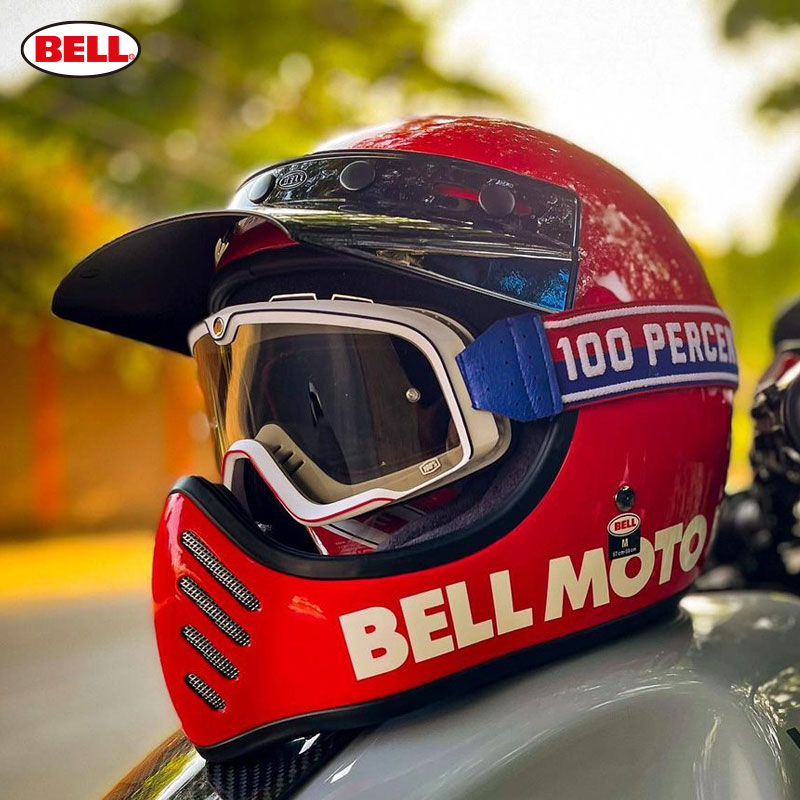 美国BELL摩托车头盔MOTO3复古越野拉力凯旋攀爬者Scrambler全盔