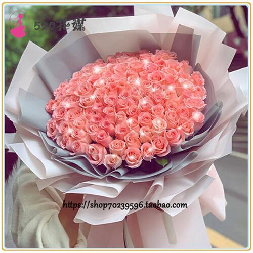 天津市滨海新区塘沽杭州道新河鲜花店情人节送女友19朵33玫瑰表白