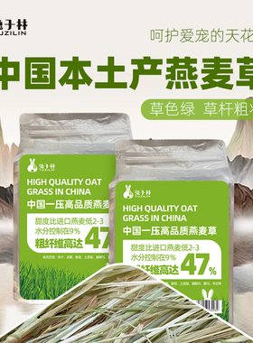 兔子林特级精选优质一压高品质燕麦草500g净重 多叶嫩 香绿高纤维