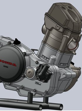 本田crf250x摩托车发动机图纸 SolidWork设计 附STEP格式 honda