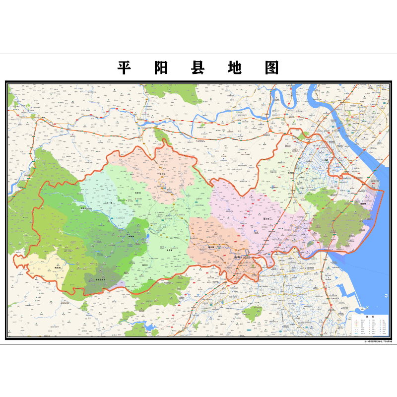 温州市平阳县地图2023年行政区划市区主城区街道交通地图图片素材