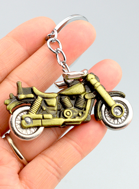 创意摩托车钥匙扣摩托车模型钥匙挂件活动摩托车轮钥匙链公司礼品