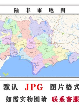 陆丰市地图街道2024年广东省汕尾市电子版JPG素材行政区划图片