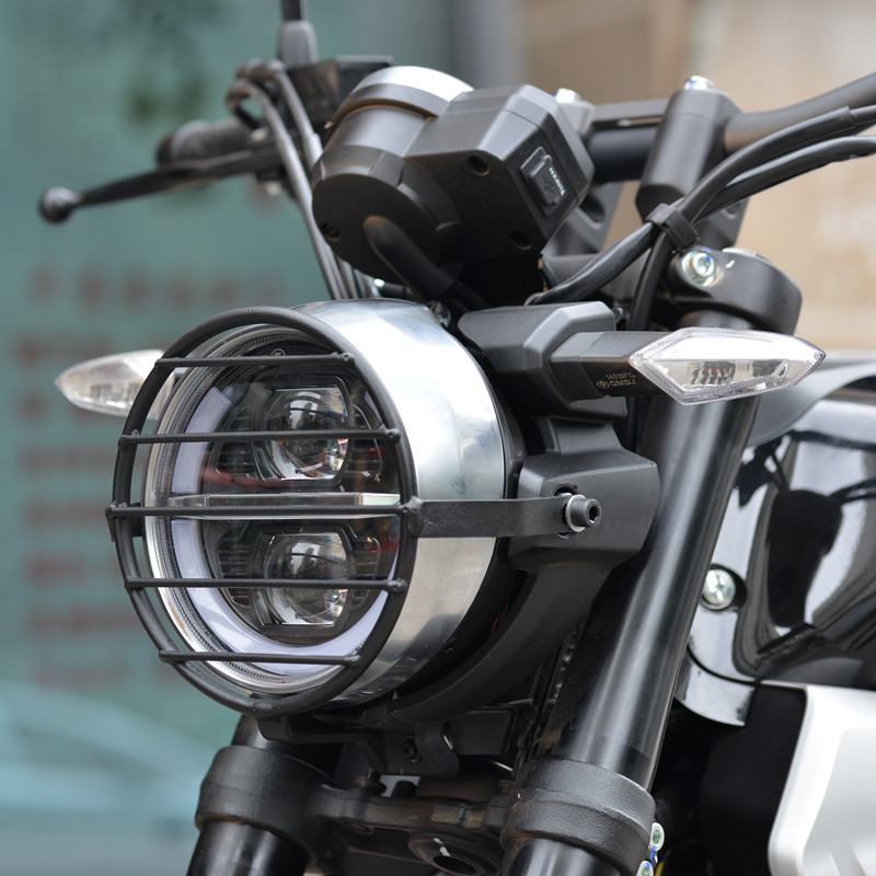 适用于新大洲本田CBF190TR前大灯罩防撞网格保护头罩摩托改装配件
