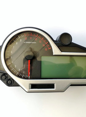新品摩托裸把车改装液晶仪表时速转速可调N1-6档S水温油量表自检