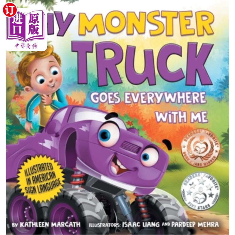 海外直订My Monster Truck Goes Everywhere with Me: Illustrated in American Sign Language 我的怪物卡车随我而去:美国手