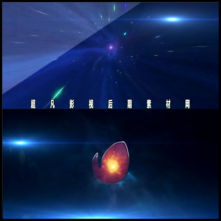 太空漩涡星际旅行穿梭黑洞logo演绎标志片头动画科技企业AE模板