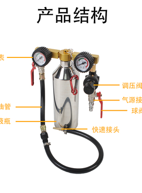 摩托车电喷维修吊瓶油压表检测仪燃油吊瓶清洗工具 维修工具