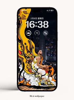 K32 / 灌篮高手NBA球星库里 /iphone手机4K高清壁纸苹果手机壁纸