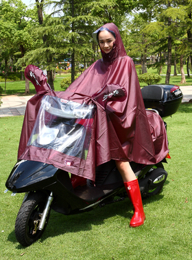 透明雨衣电动摩托车男女便携式超薄骑行双人加厚超大压胶成人雨披