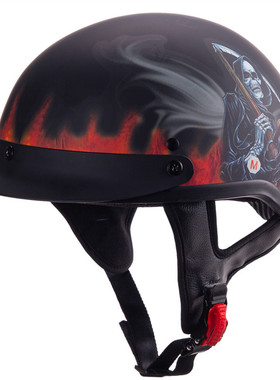2020新款哈雷头盔DOT认证摩托车头盔电动车头盔送哈雷风镜流行款