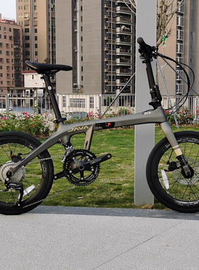 JAVA折叠自行车超轻碳纤维折叠车18变速双碟刹单车男女公路车佳沃