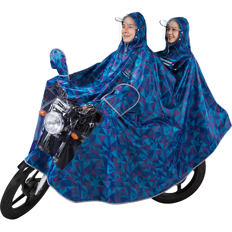 超大号遮脚遮脸雨披两侧加长加大双人单人防水雨衣电动摩托车专用