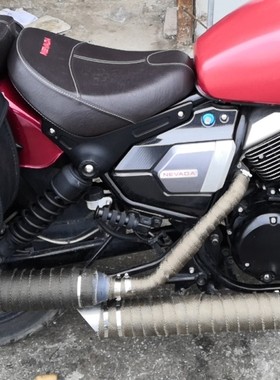 新品越野摩托车排气管防烫罩隔热布缠带复古改装配件通用烟筒耐高