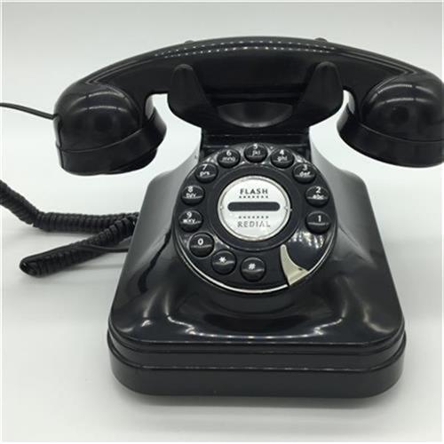 欧式复古仿古电话机机械铃声书房酒店美式按键固定老式古董电话机