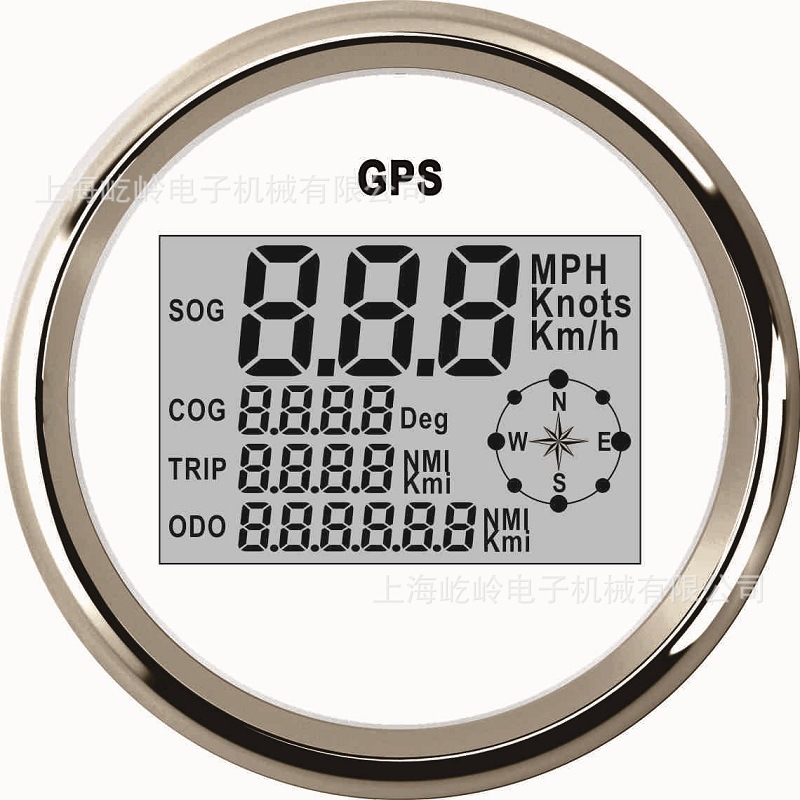 85mm数字GPS车速表汽车摩托车改装通用迈速表速度表12V/24V  带灯